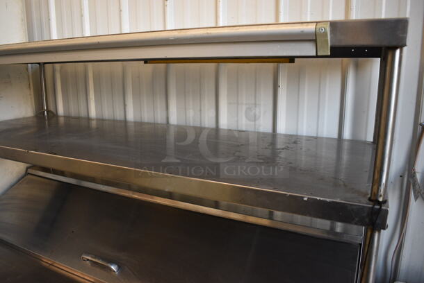 WOW! Turbo Air Model MST-60 Stainless Steel Commercial Sandwich Salad Prep Table Bain Marie Mega Top w/ Double Overshelf and 2 Lower Doors on Commercial Casters. 115 Volts, 1 Phase. 60x30x65. Tested and Working! - Image 11 of 12