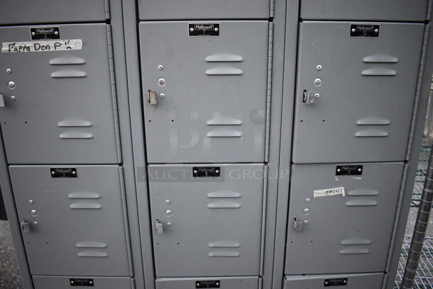 Gray Metal 15 Cubby Locker. 36x12x66 - Image 3 of 5