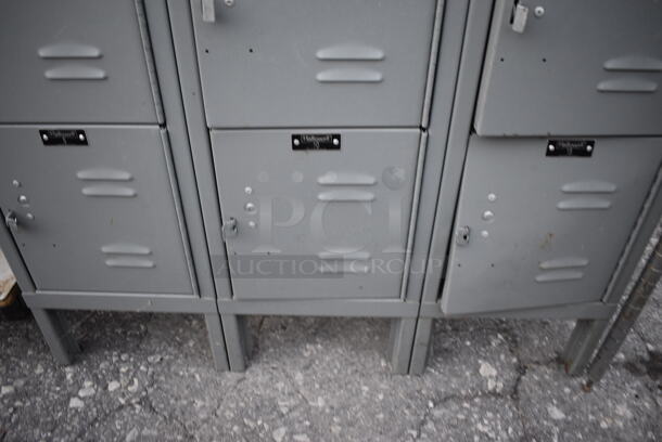 Gray Metal 15 Cubby Locker. 36x12x66 - Image 5 of 5