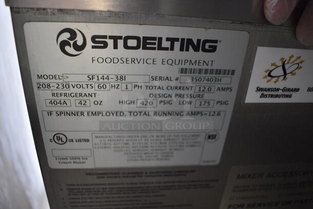 GORGEOUS! 2010 Stoelting Model SF144-38I Stainless Steel Commercial Countertop Air Cooled 2 Flavor Ice Cream Machine w/ Drink Mixer Attachment. 208-230 Volts, 1 Phase. 22x28x34 - Image 10 of 10