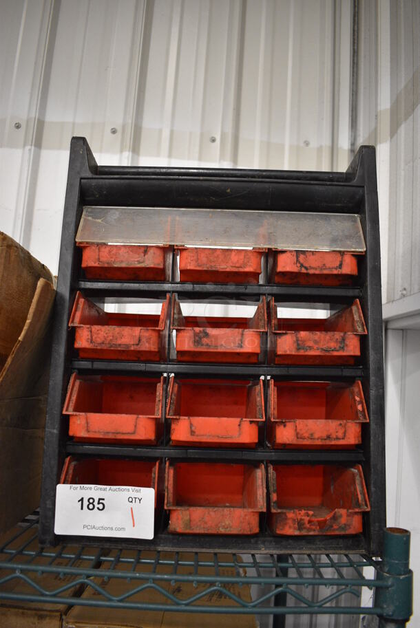 Black and Red Poly Countertop Holder - Image 1 of 4