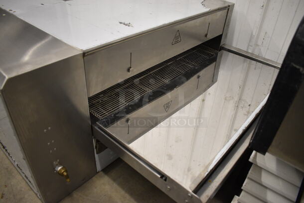 BEAUTIFUL! BRAND NEW! 2017 Model HGP-32 Stainless Steel Commercial Countertop Propane Gas Powered Conveyor Pizza Oven. 82x44x20.5 - Image 4 of 8