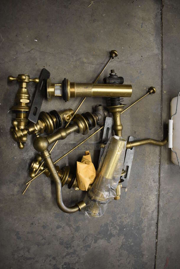 ALL ONE MONEY! Lot of Various Metal Pieces for Faucets In Clear Poly Bin! - Image 4 of 5