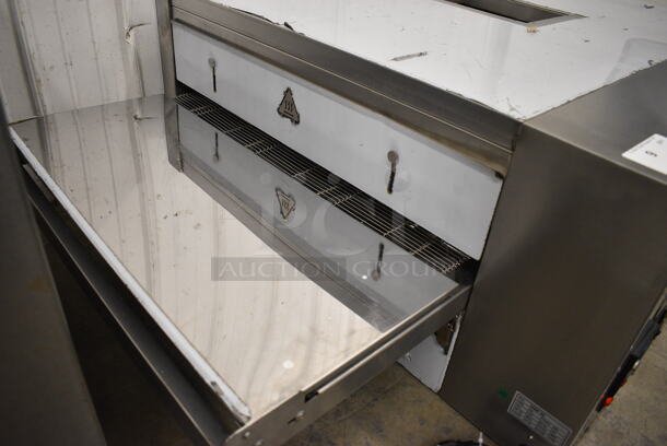 BEAUTIFUL! BRAND NEW! 2017 Model HGP-32 Stainless Steel Commercial Countertop Propane Gas Powered Conveyor Pizza Oven. 82x44x20.5 - Image 5 of 8