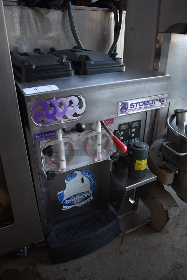 GORGEOUS! 2010 Stoelting Model SF144-38I Stainless Steel Commercial Countertop Air Cooled 2 Flavor Ice Cream Machine w/ Drink Mixer Attachment. 208-230 Volts, 1 Phase. 22x28x34 - Image 2 of 10