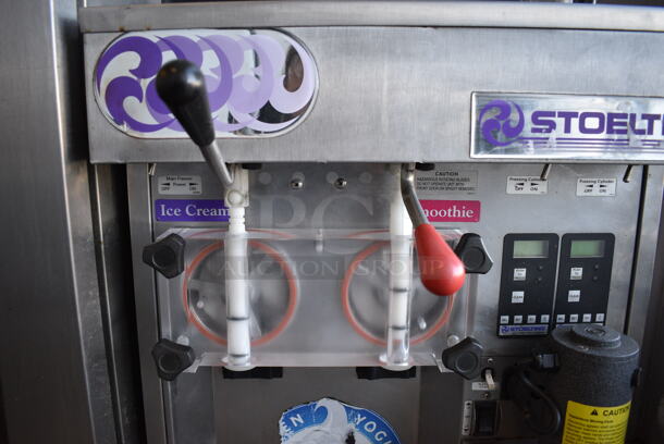 GORGEOUS! 2010 Stoelting Model SF144-38I Stainless Steel Commercial Countertop Air Cooled 2 Flavor Ice Cream Machine w/ Drink Mixer Attachment. 208-230 Volts, 1 Phase. 22x28x34 - Image 6 of 10