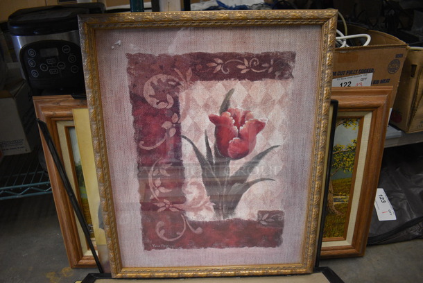 7 Various Pictures; Coca Cola Barn, Blue Car, Coffee Is My Happy Place, Bird, Boat, Flower, Farm and Man. 7 Times Your Bid! - Image 6 of 8