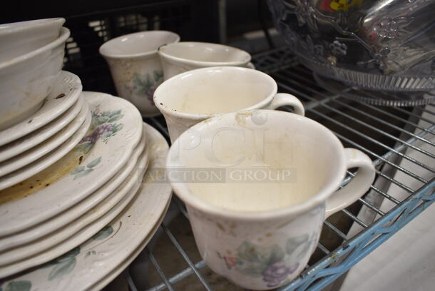 16 Various White Ceramic Dishes; Bowls, Plates and Mugs. Includes 6x6x2. 16 Times Your Bid! - Image 3 of 3