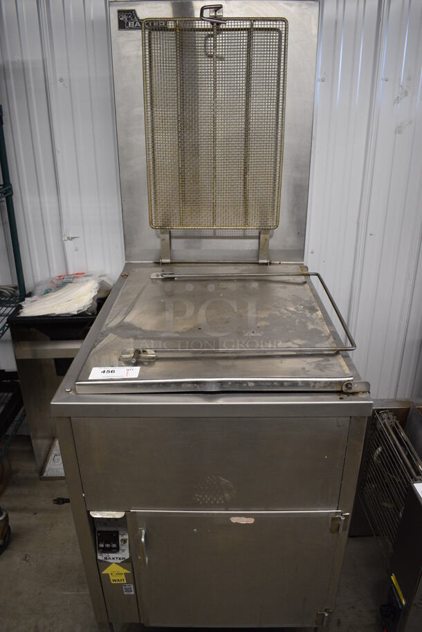 GREAT! Baxter Model SP155G-1026 Stainless Steel Commercial Floor Style Natural Gas Powered Donut Fryer. 90,000 BTU. 25x39x68