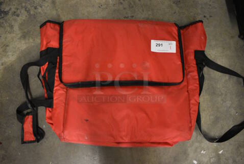 Red Insulated Food Carrying Bag. 19x10x20