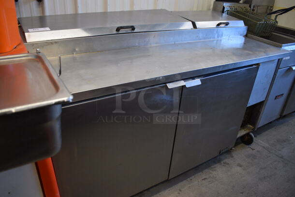 NICE! True Model TPP-67 Stainless Steel Commercial Pizza Prep Table on Commercial Casters. 115 Volts, 1 Phase. 67x33x42. Tested and Working! - Image 3 of 12