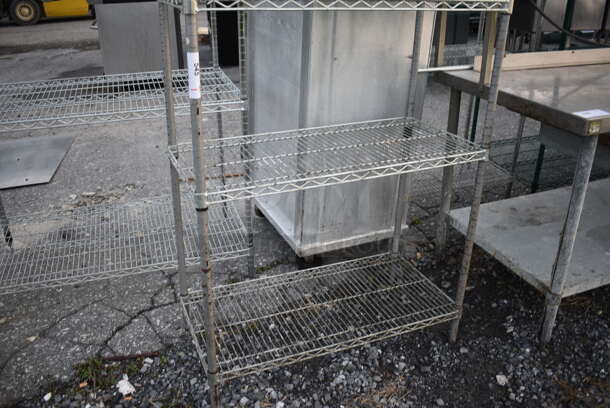 Chrome Finish 3 Tier Metro Style Shelving Unit. BUYER MUST DISMANTLE. PCI CANNOT DISMANTLE FOR SHIPPING. PLEASE CONSIDER FREIGHT CHARGES. 36x18x48 - Image 3 of 4
