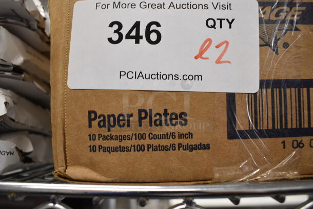 ALL ONE MONEY! Lot of 2 Boxes; Paper Plates and Plastic.  - Image 3 of 3