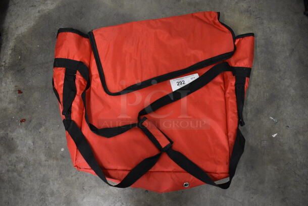 Red Insulated Food Carrying Bag. 19x10x20