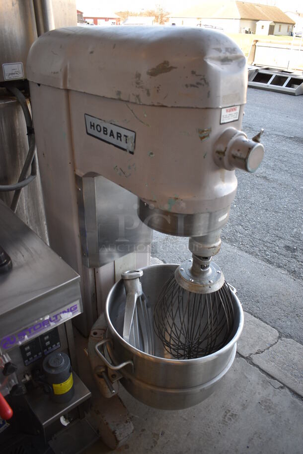 FANTASTIC! Hobart Model H-600 Metal Commercial Floor Style 60 Quart Planetary Mixer w/ Stainless Steel Mixing Bowl, Whisk and Paddle Attachments. 440 Volts, 3 Phase. 26x38x56 - Image 6 of 8