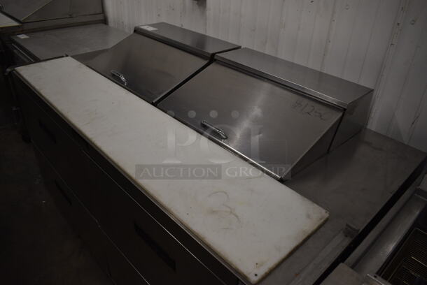 GREAT! 2007 Delfield Model UCD4464N-12-DD5 Stainless Steel Commercial Sandwich Salad Prep Table Bain Marie Mega Top w/ 4 Drawers. 115 Volts, 1 Phase. 64x33x42. Tested and Working! - Image 4 of 9
