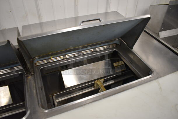GREAT! 2007 Delfield Model UCD4464N-12-DD5 Stainless Steel Commercial Sandwich Salad Prep Table Bain Marie Mega Top w/ 4 Drawers. 115 Volts, 1 Phase. 64x33x42. Tested and Working! - Image 6 of 9