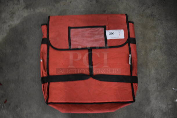 Red Insulated Food Carrying Bag. 18x5x19