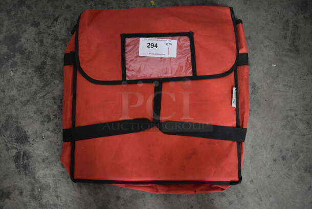 Red Insulated Food Carrying Bag. 18x5x19