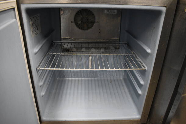 NICE! 2012 Delfield Model 407CA-DHL Stainless Steel Commercial Single Door Undercounter Cooler on Commercial Casters. 115 Volts, 1 Phase. 27x28x34. Tested and Does Not Power On - Image 4 of 5