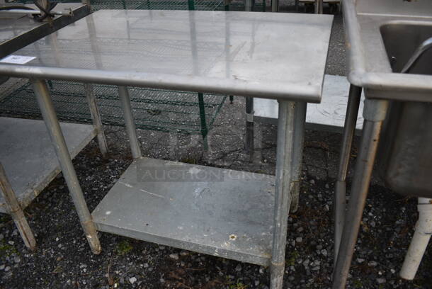 Stainless Steel Commercial Table w/ Metal Undershelf. 36x24x34 - Image 2 of 4