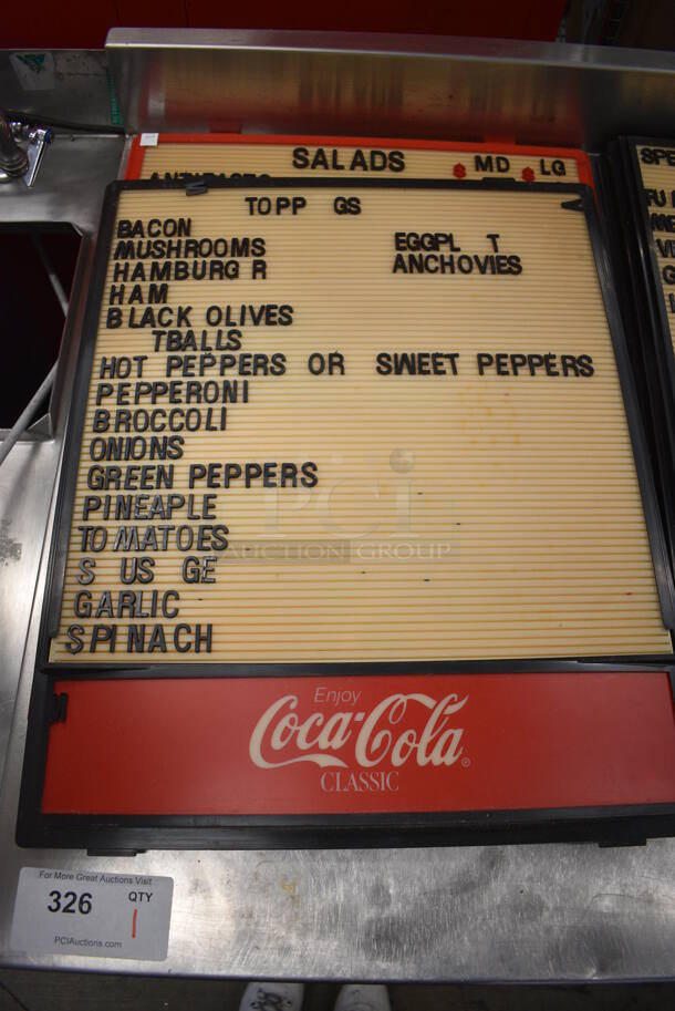 12 Various Menu Board Signs w/ Letters! Including 18x22x1.5. 12 Times Your Bid! - Image 5 of 10