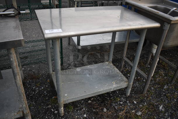 Stainless Steel Commercial Table w/ Metal Undershelf. 36x24x34 - Image 3 of 4