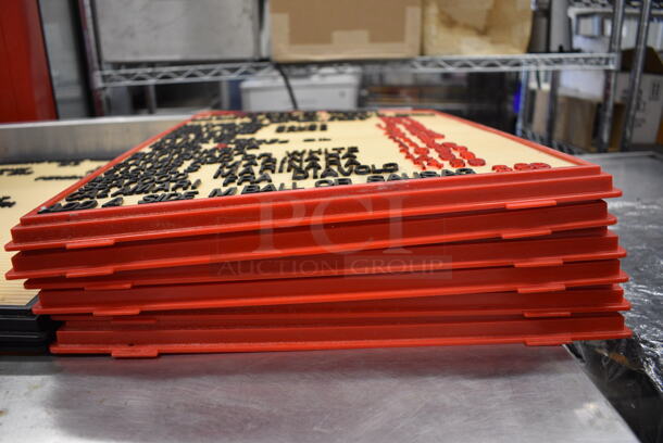 12 Various Menu Board Signs w/ Letters! Including 18x22x1.5. 12 Times Your Bid! - Image 8 of 10