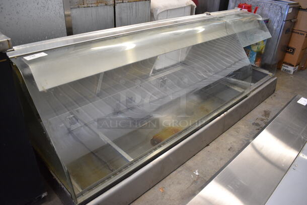 NICE! Henny Penny Stainless Steel Commercial Countertop Heated Display Case Merchandiser. 95x36x30. Cannot Test - Unit Was Previously Hardwired