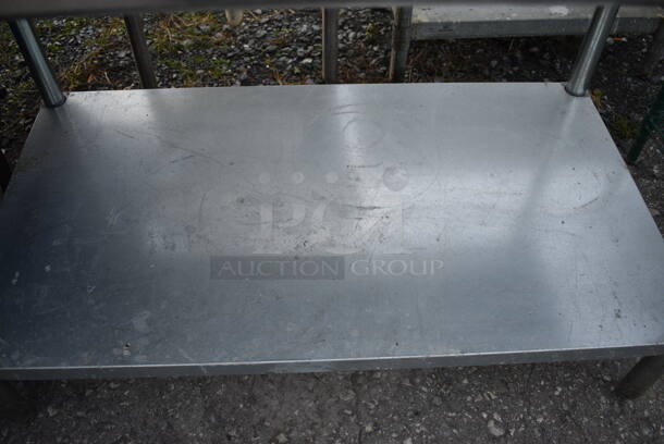 Stainless Steel Commercial Table w/ Backsplash and Metal Undershelf. 48x30x38 - Image 4 of 5