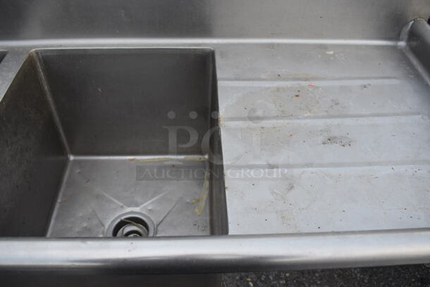 Stainless Steel Commercial 3 Bay Sink w/ Dual Drainboards. 91x25x44. Bays 16x19x14. Drainboards 18x21x2 - Image 6 of 6