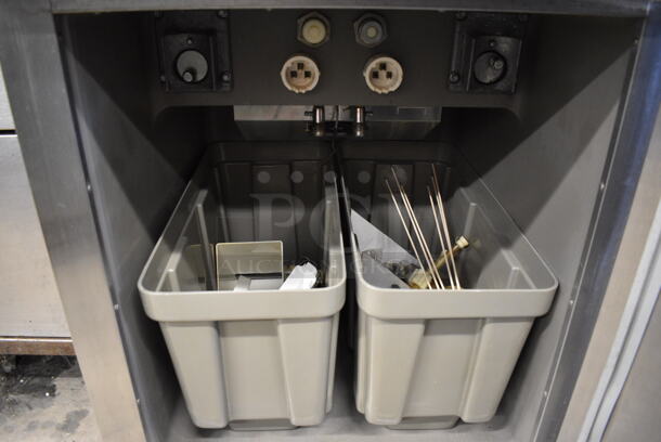 FANTASTIC! Taylor Model 8756-27 Stainless Steel Commercial Floor Style Water Cooled 2 Flavor w/ Twist Soft Serve Ice Cream Machine on Commercial Casters. 208-230 Volts, 1 Phase. 26x36x68 - Image 10 of 12