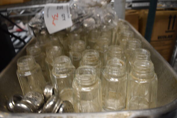 36 Salt and Pepper Shakers in Metal Bin. 1.5x1.5x3. 36 Times Your Bid! - Image 3 of 3