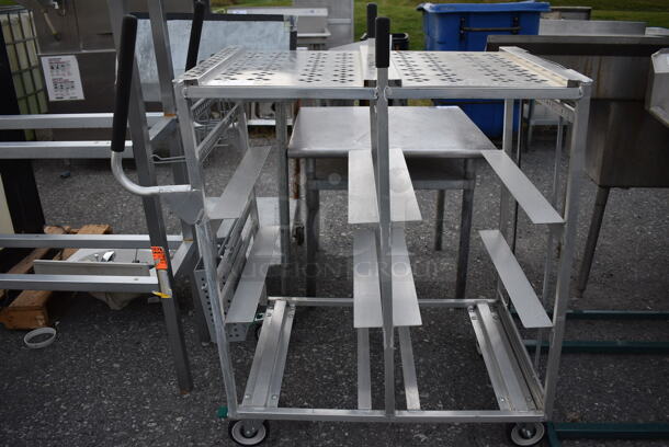 National Cart Metal Commercial Transport Cart on Commercial Casters. 25x42x48