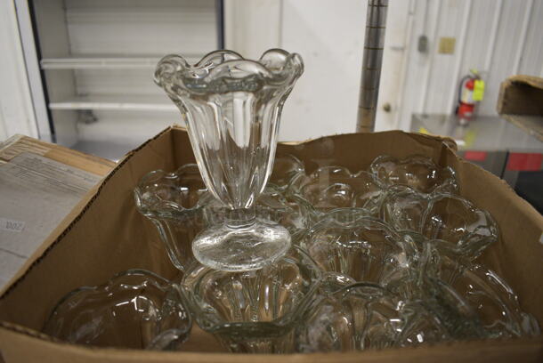 12 Sundae Glasses. 4x4x6. 12 Times Your Bid!