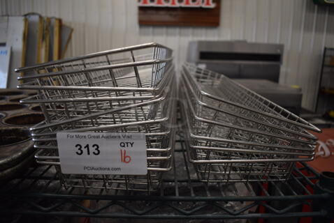16 Metal Baskets. 6.5x26.5x2. 16 Times Your Bid!