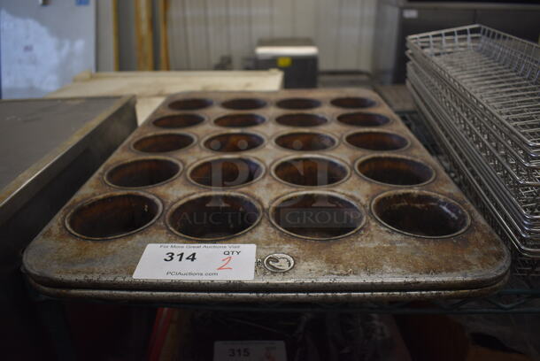 2 Metal 20 Cup Muffin Baking Pans. 18x26x2. 2 Times Your Bid! - Image 1 of 2