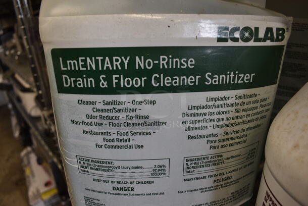 2 Ecolab LmEntary No Rinse Drain and Floor Cleaner Sanitizer Jugs. 7x9x14. 2 Times Your Bid! - Image 2 of 2
