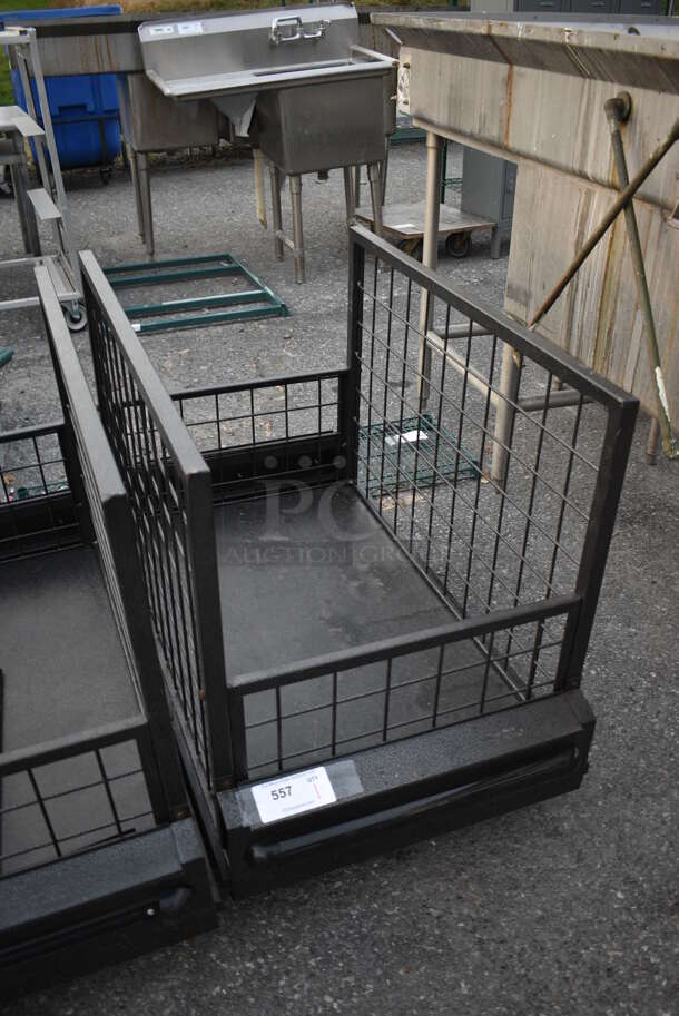 Black Metal Cart on Commercial Casters. 23x40x30 - Image 2 of 5