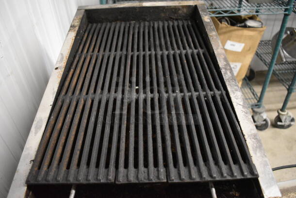 NICE! CPG Stainless Steel Commercial Countertop Gas Powered Charbroiler Grill on Stainless Steel Equipment Stand w/ Commercial Casters. 18x26x37.5 - Image 5 of 5