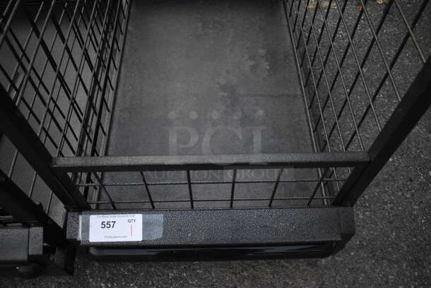Black Metal Cart on Commercial Casters. 23x40x30 - Image 4 of 5