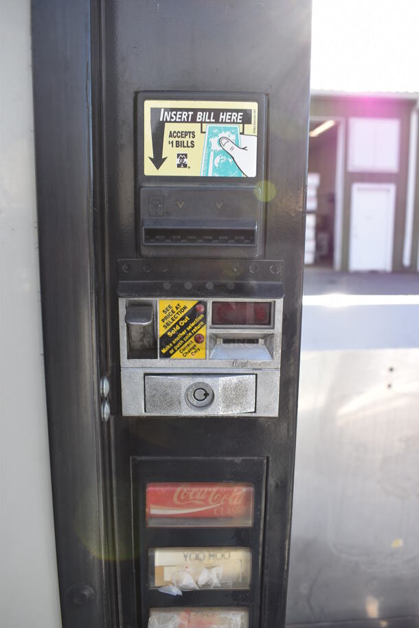 NICE! Metal Commercial Beverage Vending Machine w/ Bill Acceptor. 37x29x72. Cannot Test - Unit Trips Breaker - Image 7 of 9