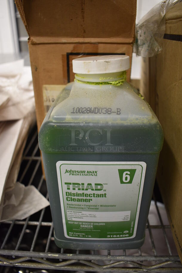 2 Johnson Wax Professional Triad Disinfectant Cleaner Jugs. 4.5x6x9. 2 Times Your Bid! - Image 1 of 3