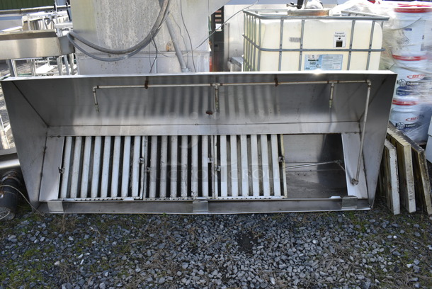 7.5' Stainless Steel Commercial Grease Hood w/ Filters. 90x36x24