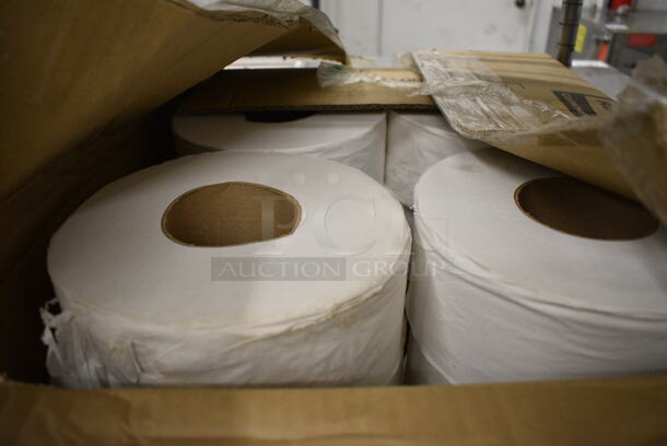 ALL ONE MONEY! Lot of 12 Rolls of Commercial Sized Toilet Paper!