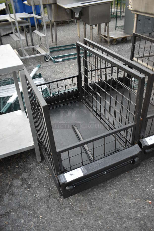 Black Metal Cart on Commercial Casters. 23x40x30 - Image 3 of 5