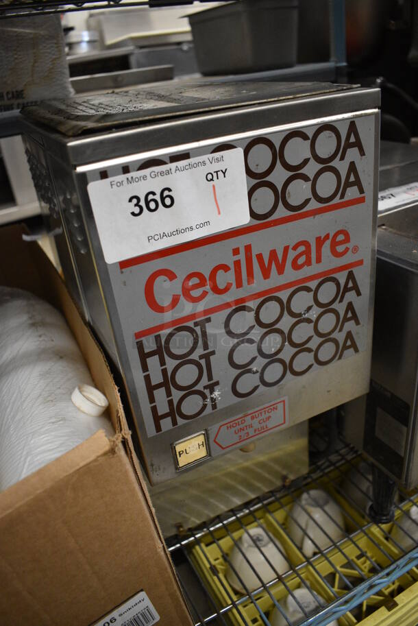 NICE! Cecilware Stainless Steel Commercial Countertop Hot Cocoa Machine Dispenser. 9x14x20 - Image 3 of 4