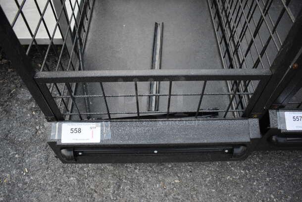 Black Metal Cart on Commercial Casters. 23x40x30 - Image 4 of 5