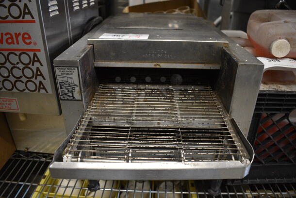 NICE! Holman Model B910 Stainless Steel Commercial Countertop Electric Conveyor Toaster Oven. 208 Volts, 1 Phase. 14x27x14 - Image 1 of 4