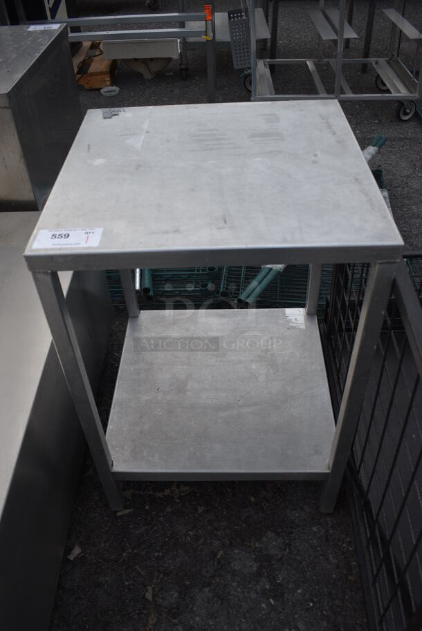 Stainless Steel Commercial Table w/ Undershelf. 22x22x32